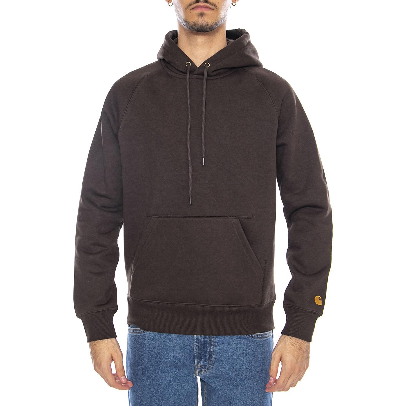 Hooded Chase Sweat Tobacco / Gold - Felpa con Cappuccio Uomo Marrone I033661.00WXX  CARHARTT WIP 