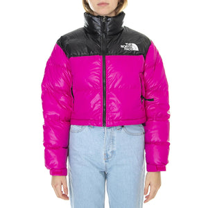 W' Nuptse Jacket Fuchsia / Black - Giacca Invernale Donna Viola NF0A5GGE146  THE NORTH FACE 