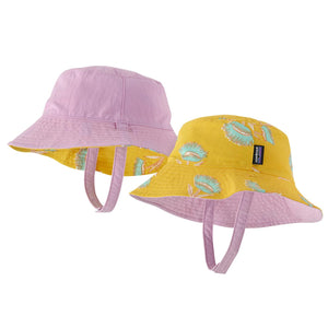 Baby Sun Bucket Hat Summer Plant: Shine Yellow - Cappellino da Pescatore Reversibile Bambino Multicolore 66077-SMRY  PATAGONIA 