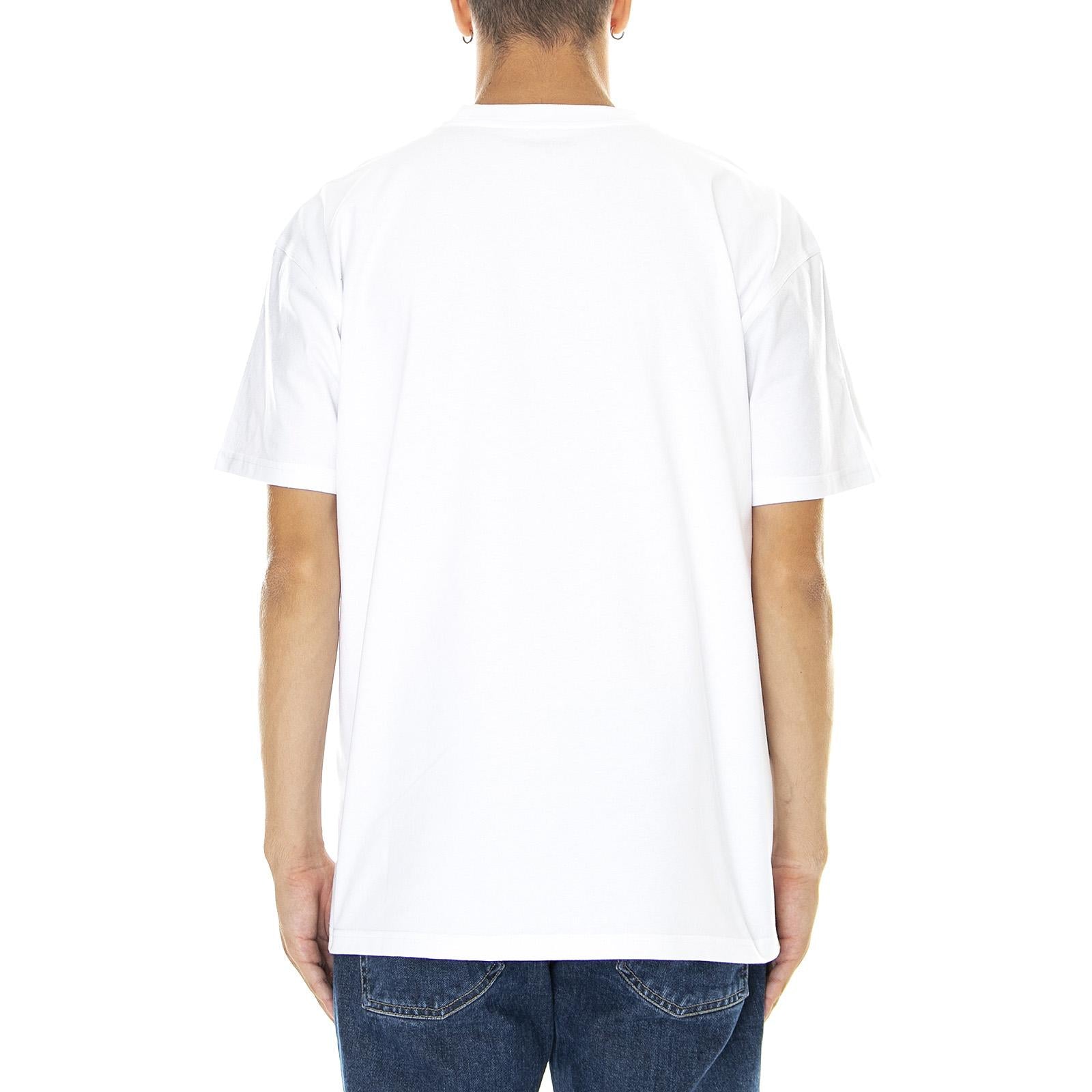 S/S AMERICAN SCRIPT T-SHIRT WHITE - Maglietta Girocollo Uomo Bianca I029956 02XX CARHARTT WIP 