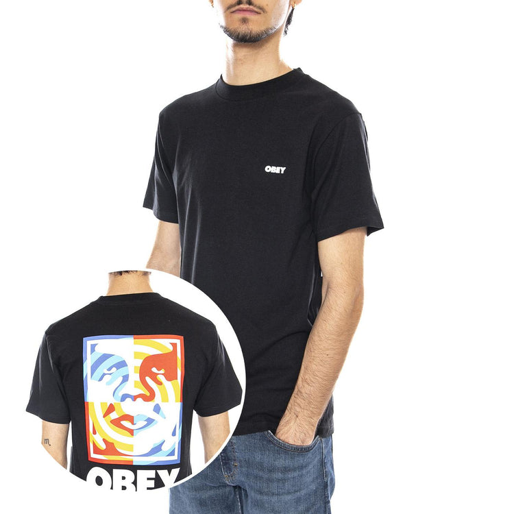 Obey Target Icon Tee Black - Maglietta Girocollo Uomo Nera 165264065 BLK OBEY 