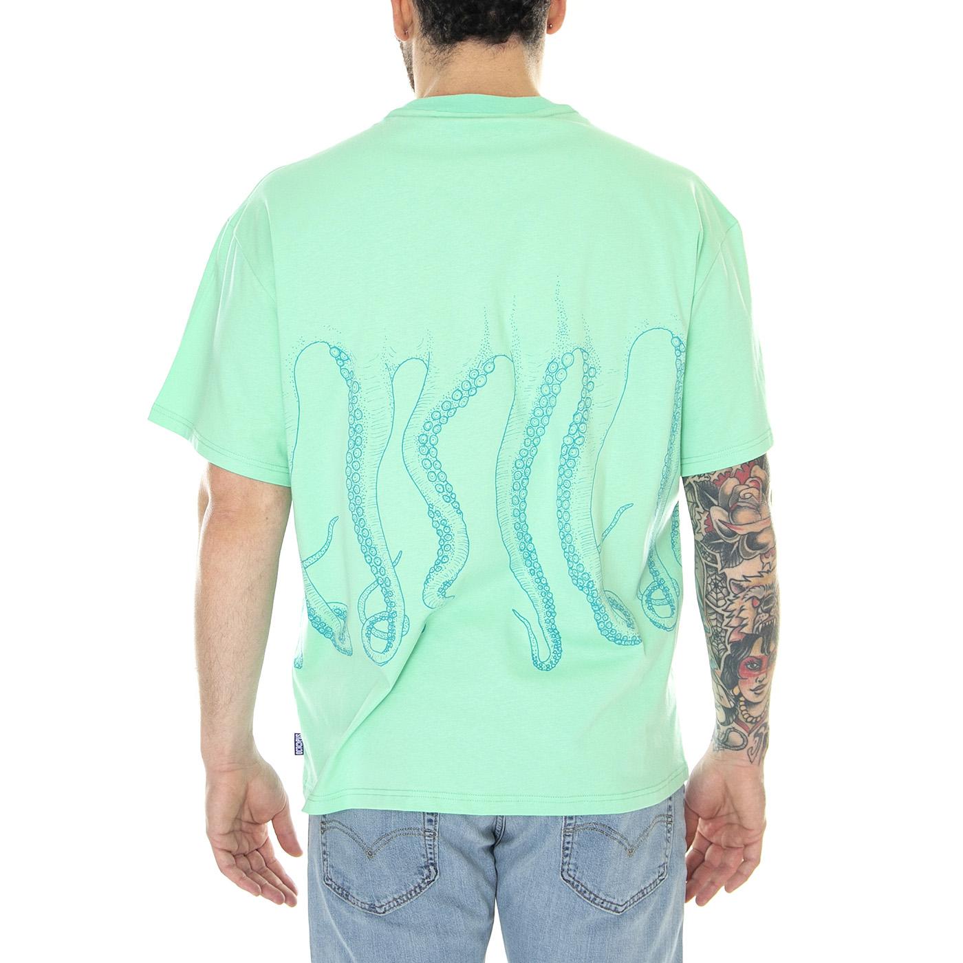 Octopus Octopus Tee Mint - Maglietta Girocollo Uomo Verde 23SOTS40-MINT  OCTOPUS 