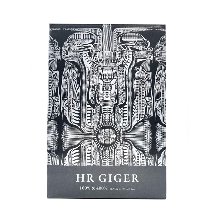 Be@rbrick H.R. Giger Black Chrome Version 100% & 400% - Toy Multicolore MDTGIGER  MEDICOM TOY 