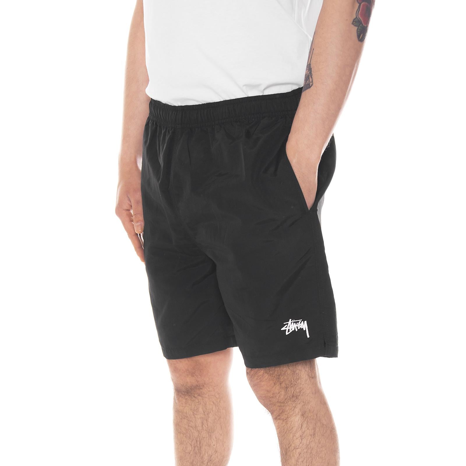 STOCK ELASTIC WAIST SHORT II BLACK 113093-BLACK  STUSSY 