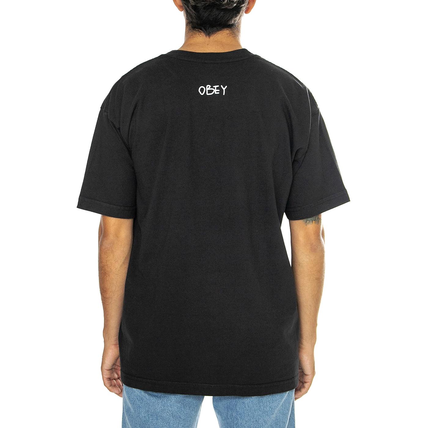 Obey Mental Hygiene Heavy Wight Tee Vintage Black - Maglietta Girocollo Uomo Nera 166913914-VBL  OBEY 