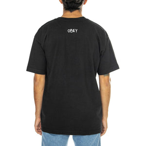 Obey Mental Hygiene Heavy Wight Tee Vintage Black - Maglietta Girocollo Uomo Nera 166913914-VBL  OBEY 