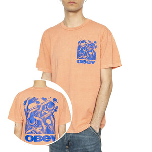 Obey Eyes In My Head Classic Pigment Tee - Maglietta Girocollo Uomo Arancione 163813747-SNC  OBEY 