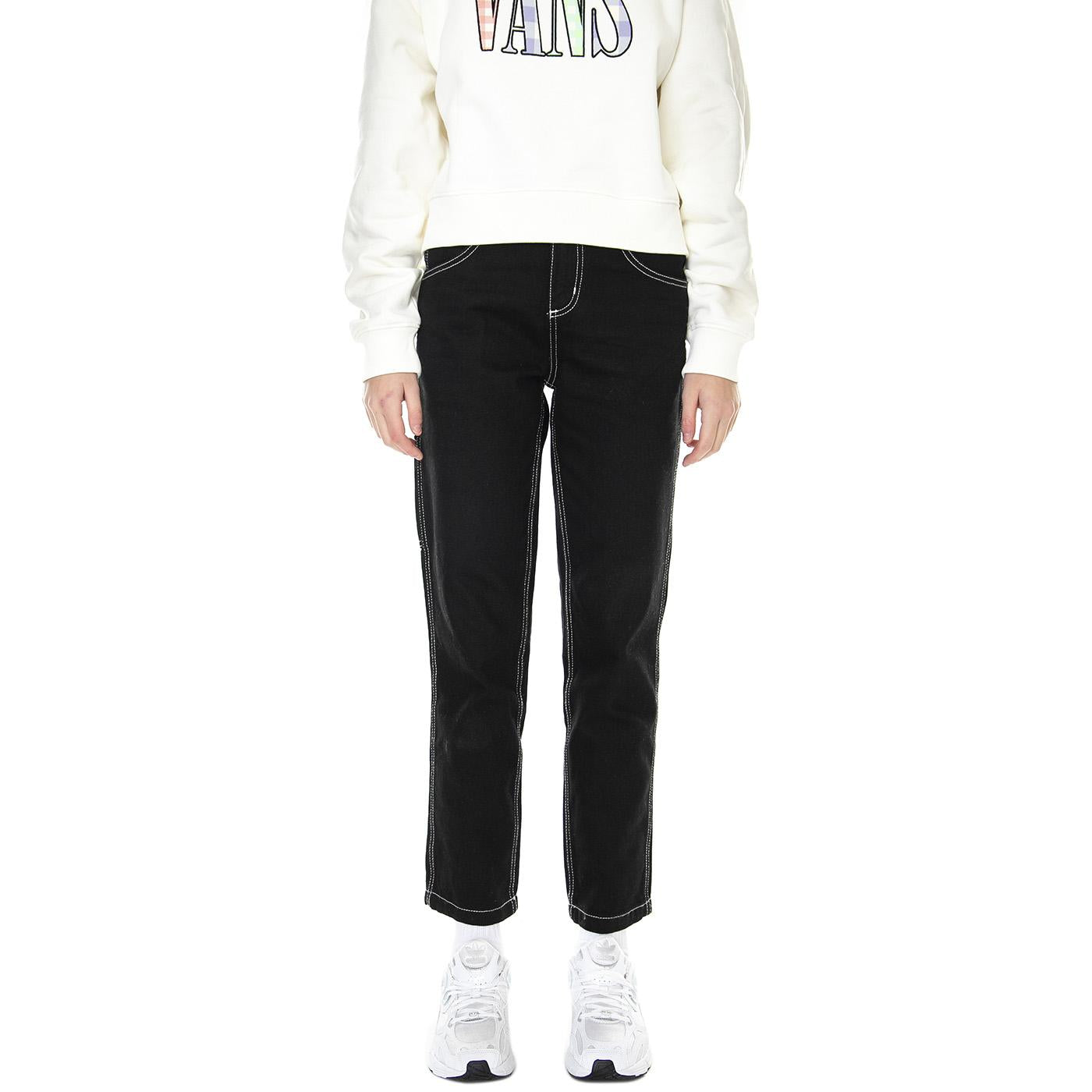 Ellendale Denim Rinsed Black - Pantaloni Denim Jeans Donna Neri DK0A4XEKRBK1  DICKIES 