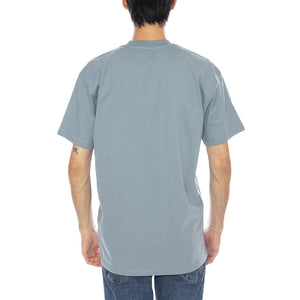 S/S American Script T-Shirt Citadel - Maglietta Girocollo Uomo Blu Medio I029956.33EXX  CARHARTT WIP 