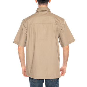 S/S Postal Zip Shirt Iroko / Black - Camicia Maniche Corte Uomo Beige I036189 3MSXX CARHARTT WIP 