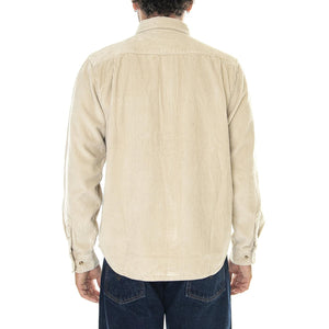 M' Miles Woven LS SIlver Grey Shirt - Camicia in Velluto Uomo Beige 181200372-SIG  OBEY 