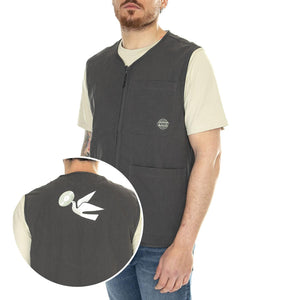 Bomber Ripstop Vest - Giacca Smanicata Uomo Grigia FNKSS24-50412  FUNKY 