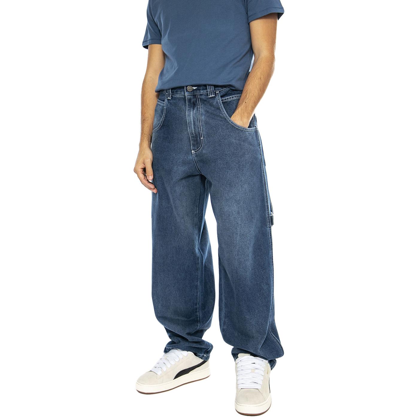 R-Bianco Alonato ST W Dark Blue - Pantaloni Denim Jeans Uomo Blu LF6147  BLUESKIN 