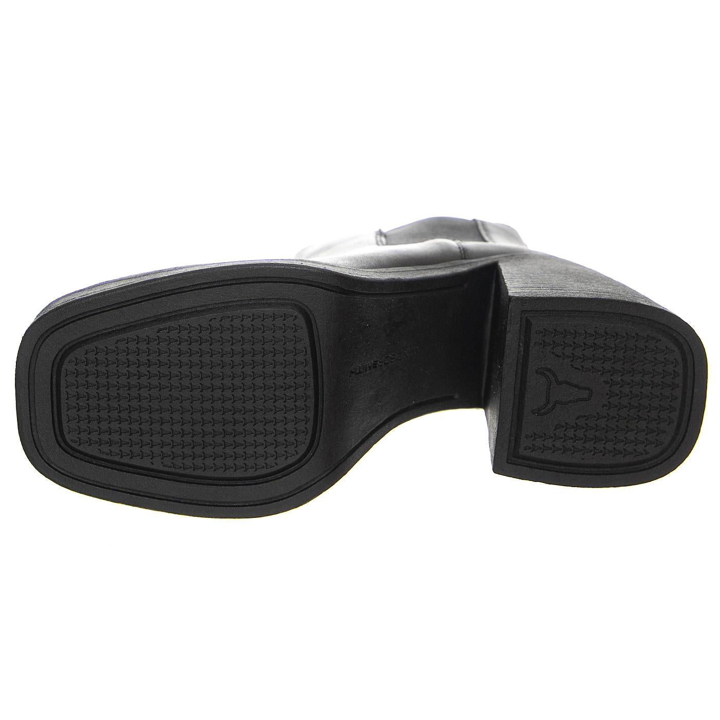 PRIORITY BLACK LEATHER - Stivaletti alla Caviglia Donna Neri WSSPRIORITY-BLK . WINDSOR SMITH 