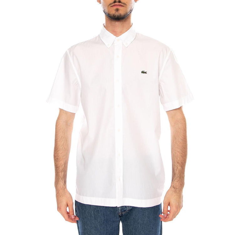 CAMICIA M/C WHITE - Camicia Maniche Corte Uomo Bianca CH2312 001 LACOSTE 