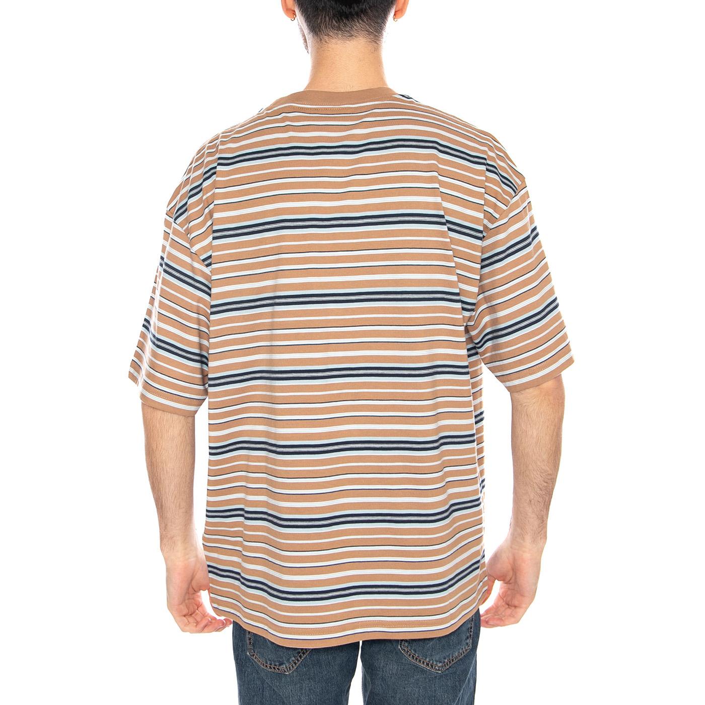 S/S Zane T-Shirt Zane Stripe, Peanut - Maglietta Girocollo Uomo Multicolore I036186 3KZXX CARHARTT WIP 