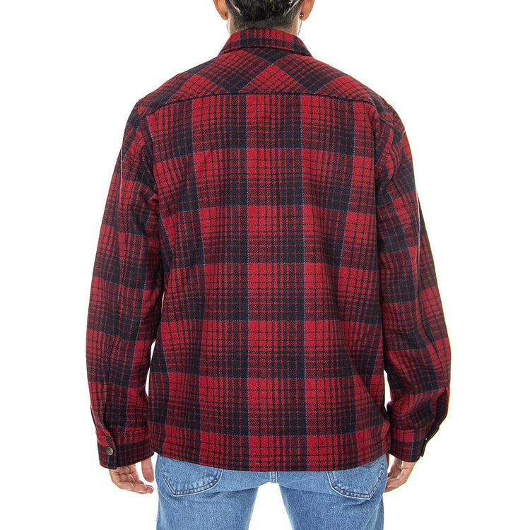 101 Wool Overshirt Salsa-L93BCFDG - Camicia Uomo Rossa / Multicolore 112322531  LEE 