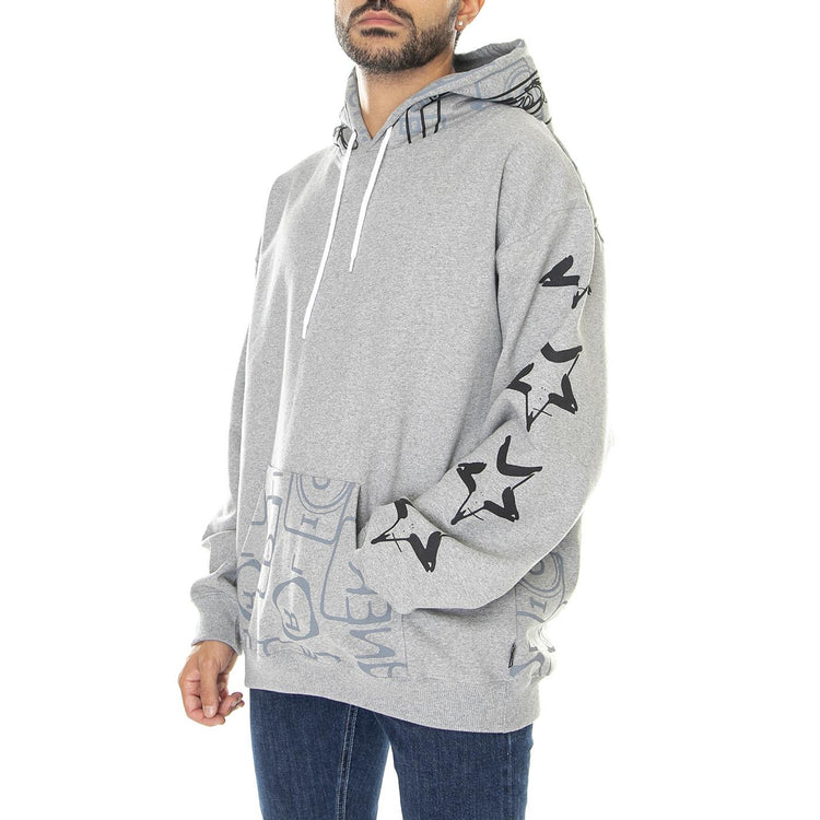 Inner Iuter Melange Hoodie Light Grey - Felpa con Cappuccio Uomo Grigia 22WISH86-LIGHT GREY  IUTER 