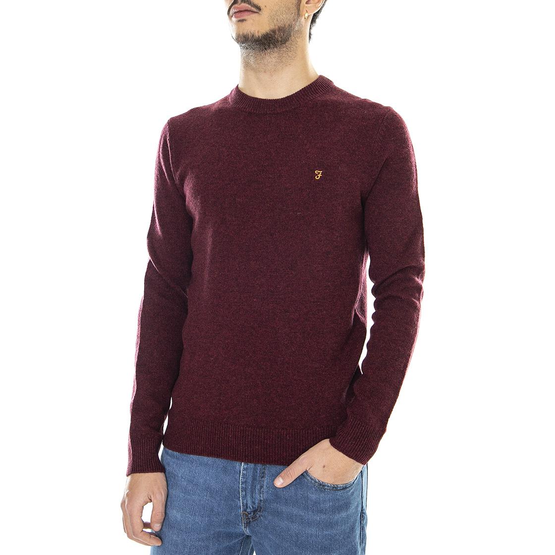 Birchall - Maglione Girocollo Uomo Bordeaux / Farah Red F4GFB042-626  FARAH 