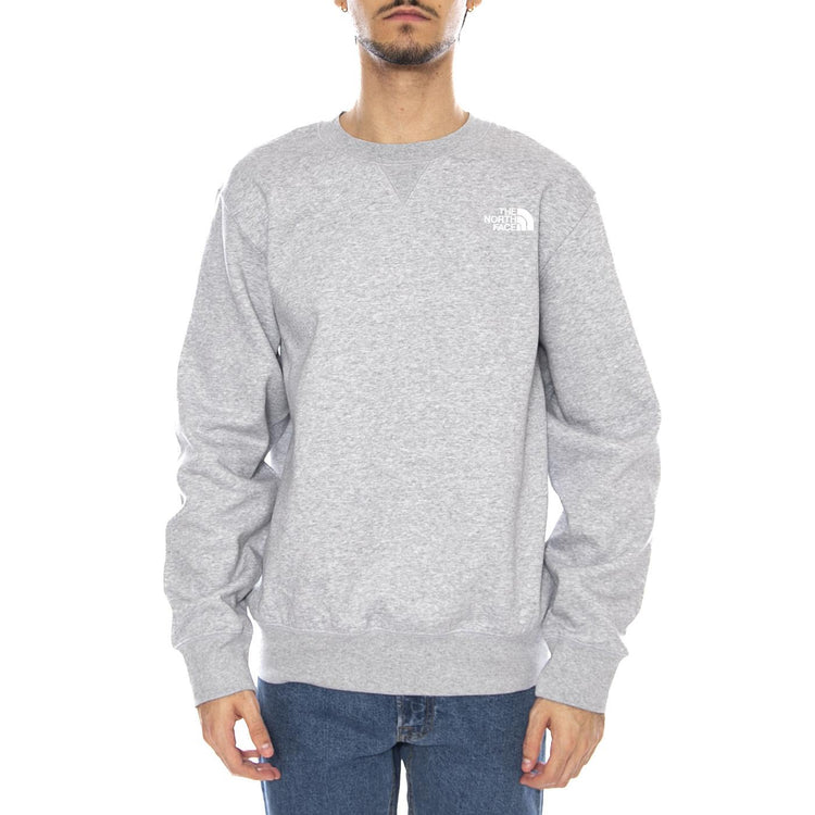 M Essential Relaxed Crew Grey - Felpa Girocollo Uomo Grigia NF0A89ET DYX1 THE NORTH FACE 