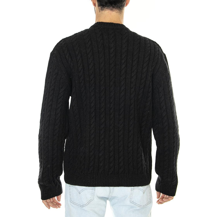 Twisted Crew Neck Sweater Black - Maglione Girocollo Uomo Nero I031152.89.67.-89.67  EDWIN 