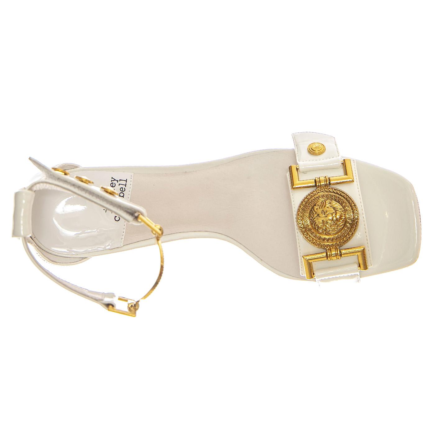 Leonite White Patent Gold - Sandali Donna Bianco / Oro JCLEONITE-WHT  JEFFREY CAMPBELL 