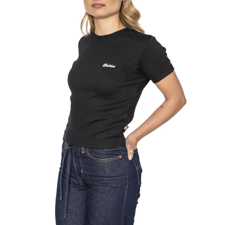Lewiston Embro SS Tee Black - Maglietta Girocollo Donna Nera DK0A4Z8JBLK1  DICKIES 