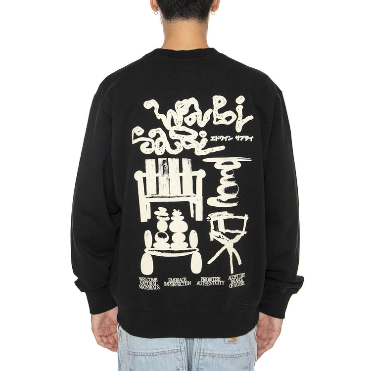 Embrace Imperfaction Sweat Black - Felpa Uomo Nera<BR/><BR/><BR/><BR/><BR/><BR/><BR/><BR/><BR/> I036082.89.67-BLK  EDWIN 