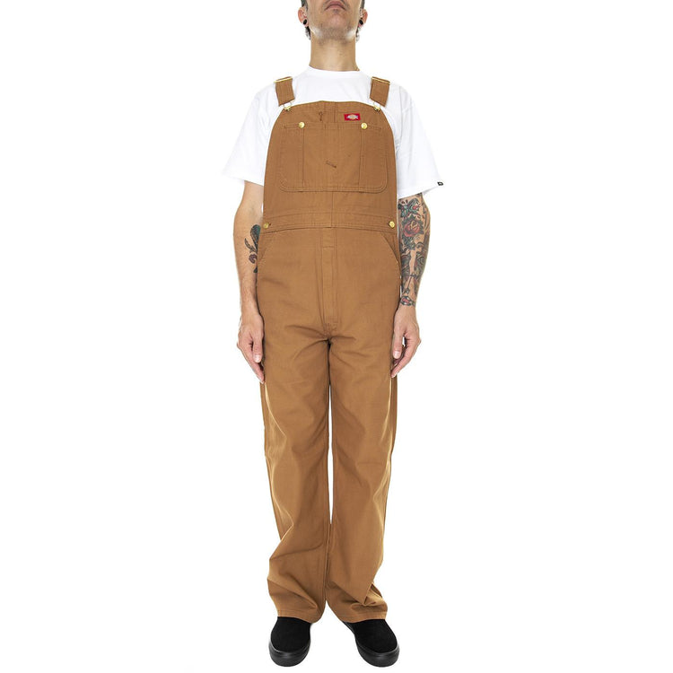 Bib Overall Loose Fit Rinsed Brown - Salopette Denim Jeans Uomo Marrone DK0DB100RBD1  DICKIES 