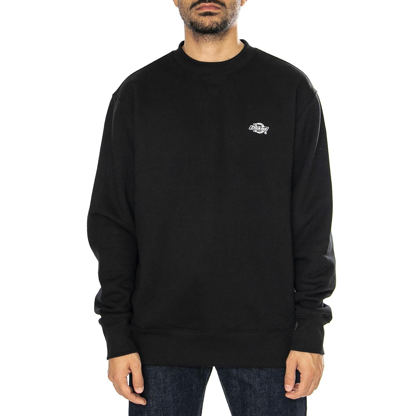 Summerdale Sweatshirt Black - Felpa Girocollo Uomo Nera DK0A4Y6QBLK1  DICKIES 