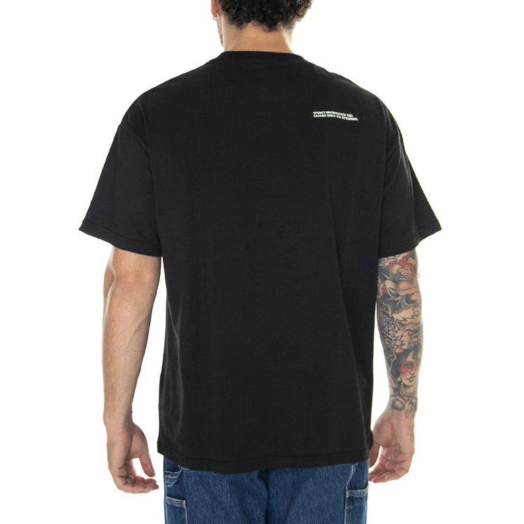 Logo Embroidery Tee Black - Maglietta Girocollo Uomo Nera Logo Embroidery Tee Black  FUNKY 