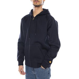 Hooded Chase Jacket Dark Navy / Gold - Giacca con Cappuccio e Zip Uomo Blu I033664.00HXX  CARHARTT WIP 