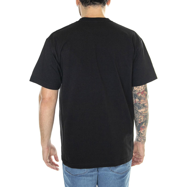 Bad Cat S/S Tee Black - Maglietta Girocollo Uomo Nera TS02135-BLACK  HUF 