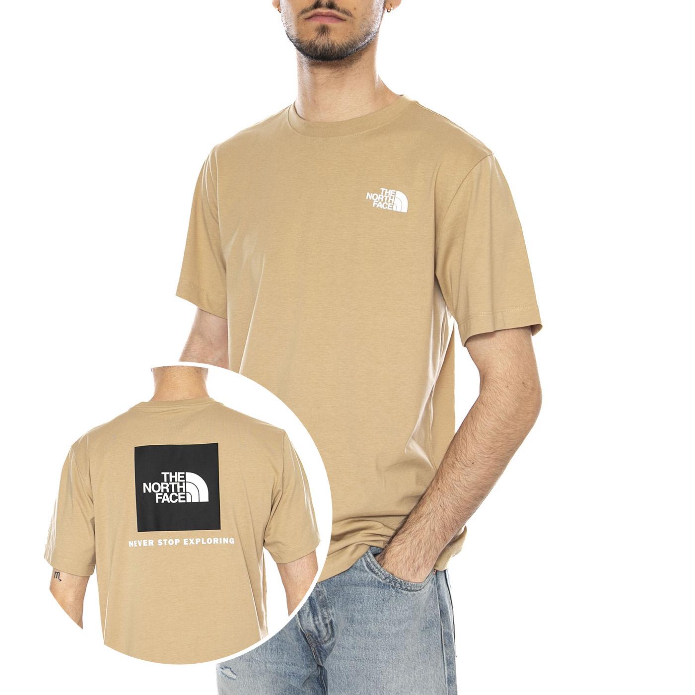 M EVO BOX NSE REG SS KHAKI STONE - Maglietta Girocollo Uomo Beige NF0A8B6K LK51 THE NORTH FACE 