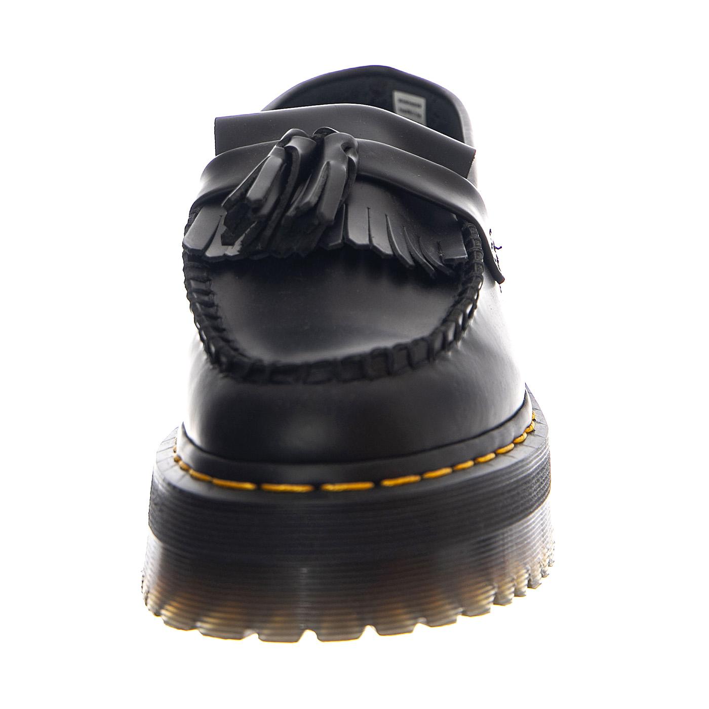 Adrian Quad Platform Loafers - Mocassini in Pelle con Nappe Donna Neri 27989001  DR.MARTENS 
