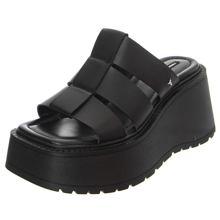 Capricorn Black Leather - Sandali Donna Neri WSSCAPRICORN-BLA  WINDSOR SMITH 