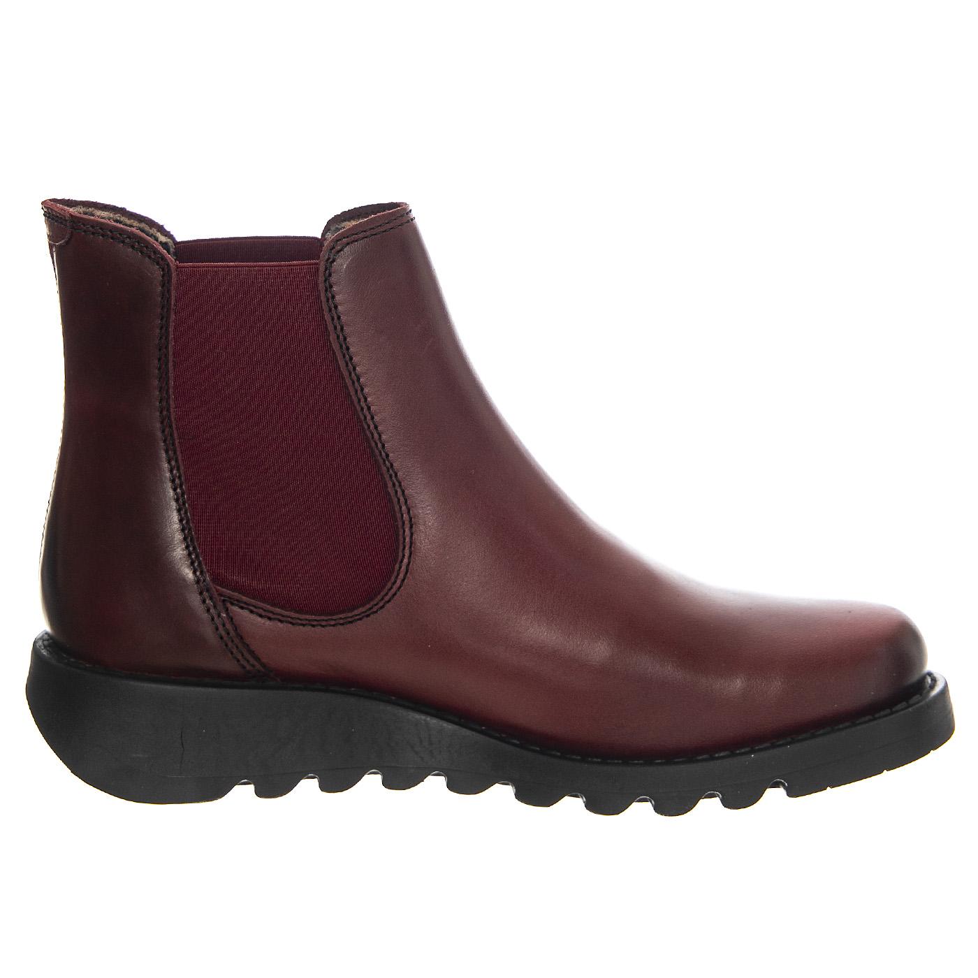 W' Salv Rug Purple Elastic Burgundy Boots - Stivali Donna Bourdeaux P143195084  FLY LONDON 