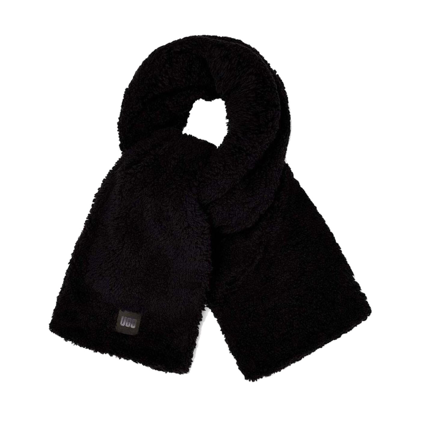 W Sherpa Oversized Scarf Black - Sciarpa Nera UGA20052-BLK  UGG 