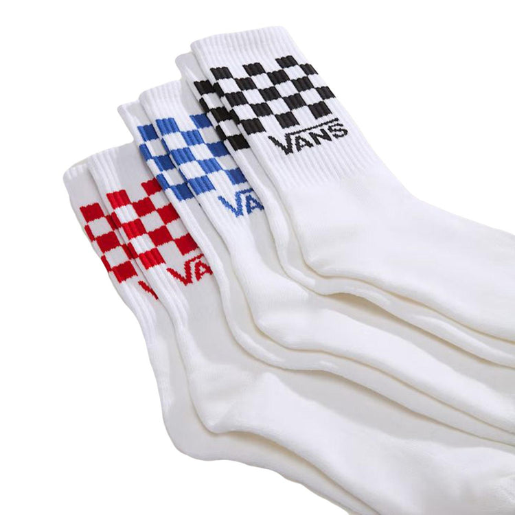 Classic Check Crew White - Set 3 Paia di Calzini Bianchi VN000QBU WHT1 VANS 
