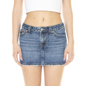 W' XS Skirt Medium Indigo Worn - Gonna Denim Jeans Blu A4465-0001  LEVIS 