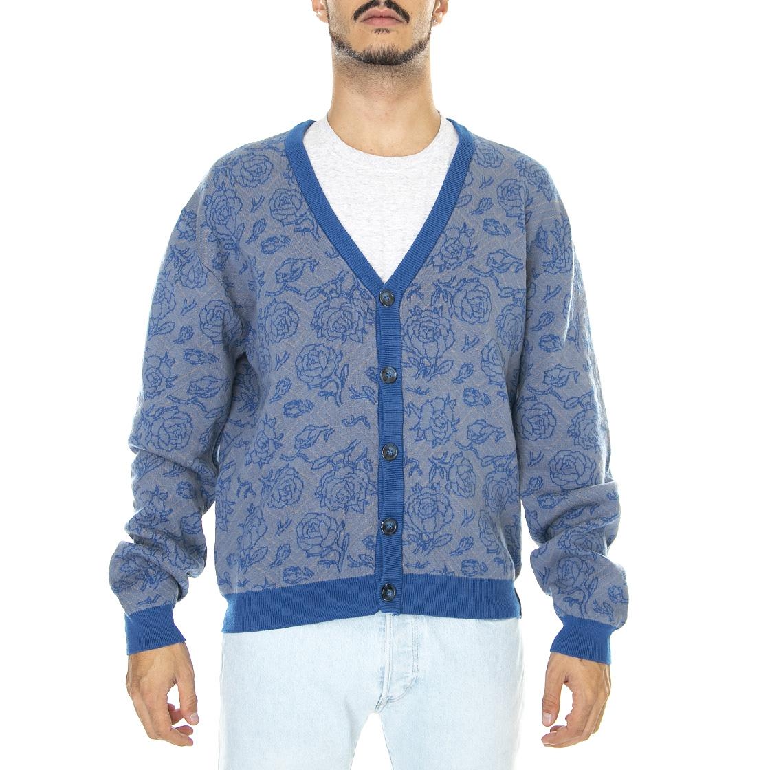 Botanical Knit Cardigan Multi Colour - Cardigan Uomo Blu / Multicolore SCA-CDG-0001  SANTA CRUZ 