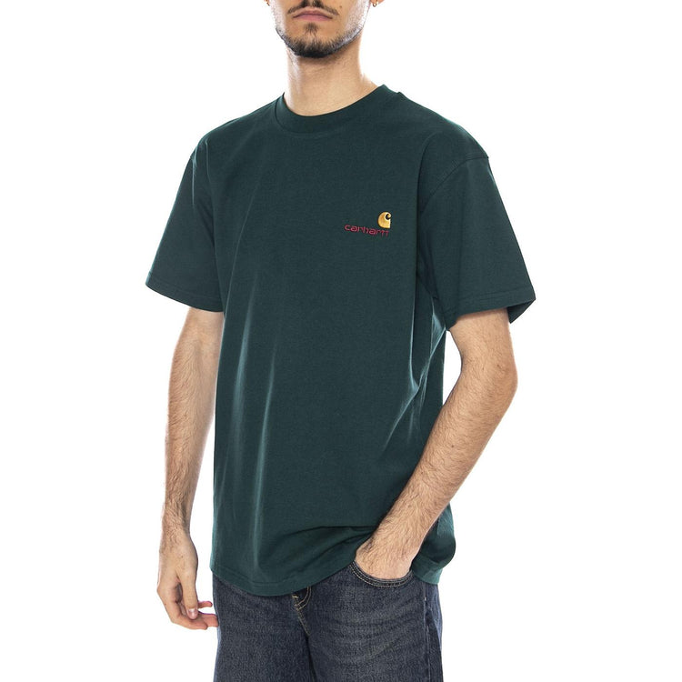 S/S American Script Maglietta -- Maglietta Uomo Dark Fir I029956.05AXX . CARHARTT WIP 