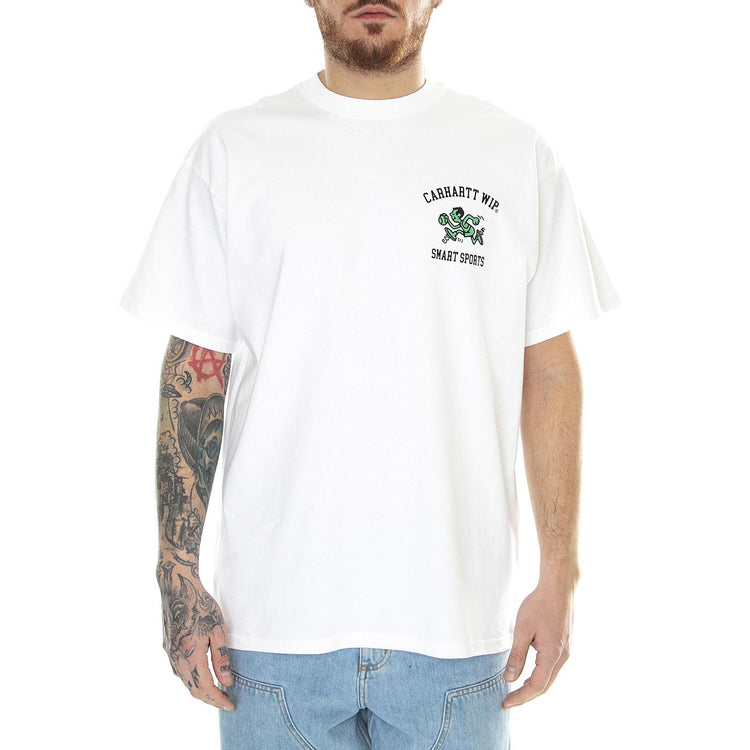 S/S Smart Sports T-Shirt White - Maglietta Girocollo Uomo Bianca I033121.02XX  CARHARTT WIP 