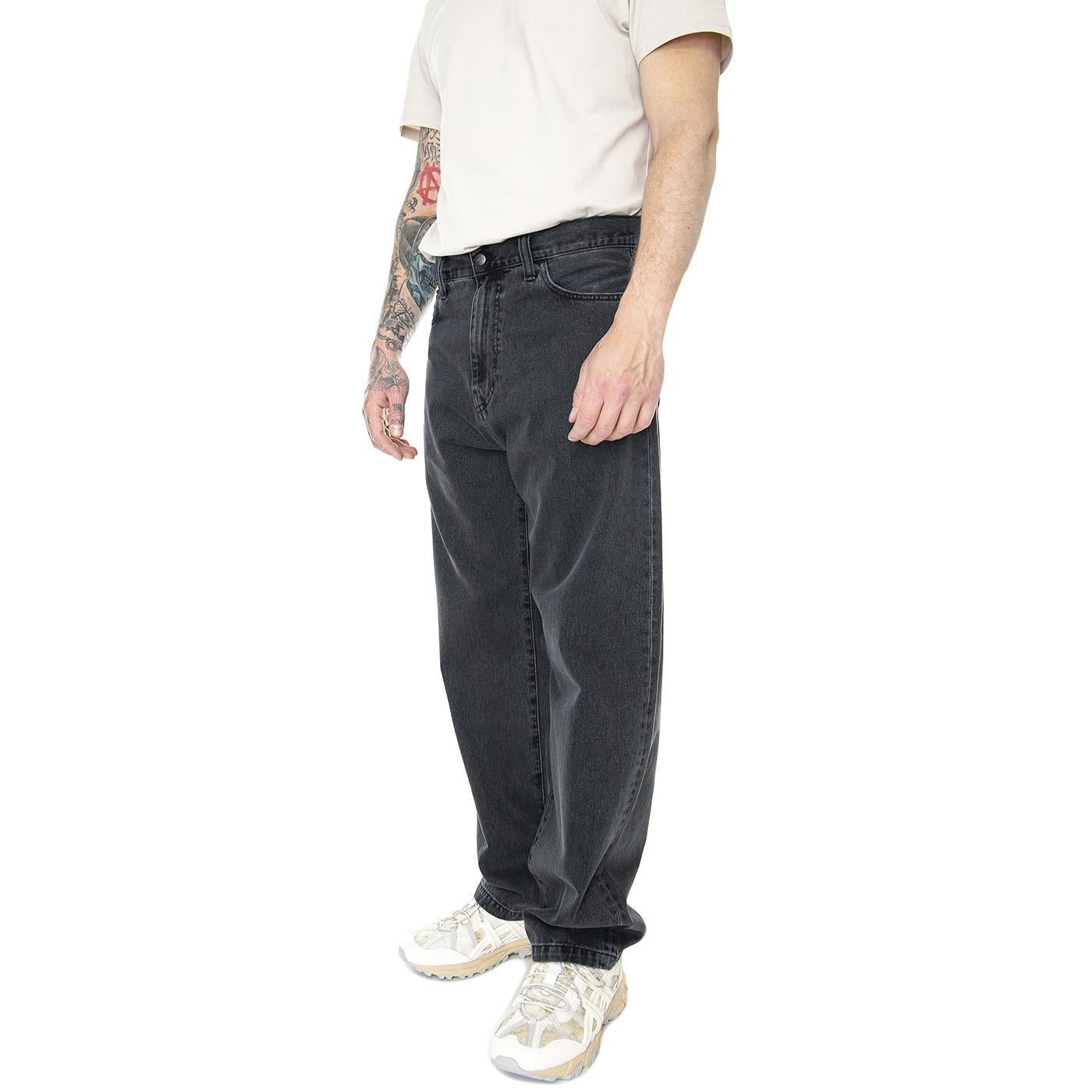 Landon Pant Black Heavy Stone Wash - Pantaloni Denim Jeans Uomo Neri I030468-8960  CARHARTT WIP 