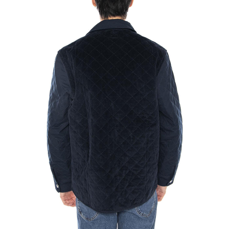 Mixed Media Overshirt Rivet Navy - Giacca Sovracamicia UomoBlu 112371324  LEE 