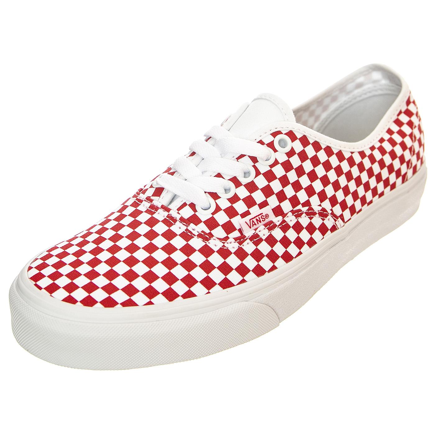 UA Authentic Van Doren Special Checkerboard - Scarpe Stringate Profilo Basso Uomo Bianche / Rosse VN0A5KS97051  VANS 