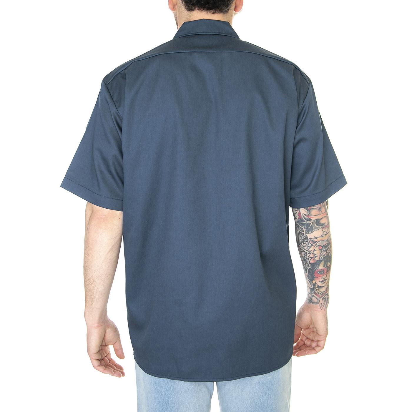 Work Shirt SS Rec Air Force Blue - Camicia Maniche Corte Uomo Blu DK0A4XK7AF01  DICKIES 
