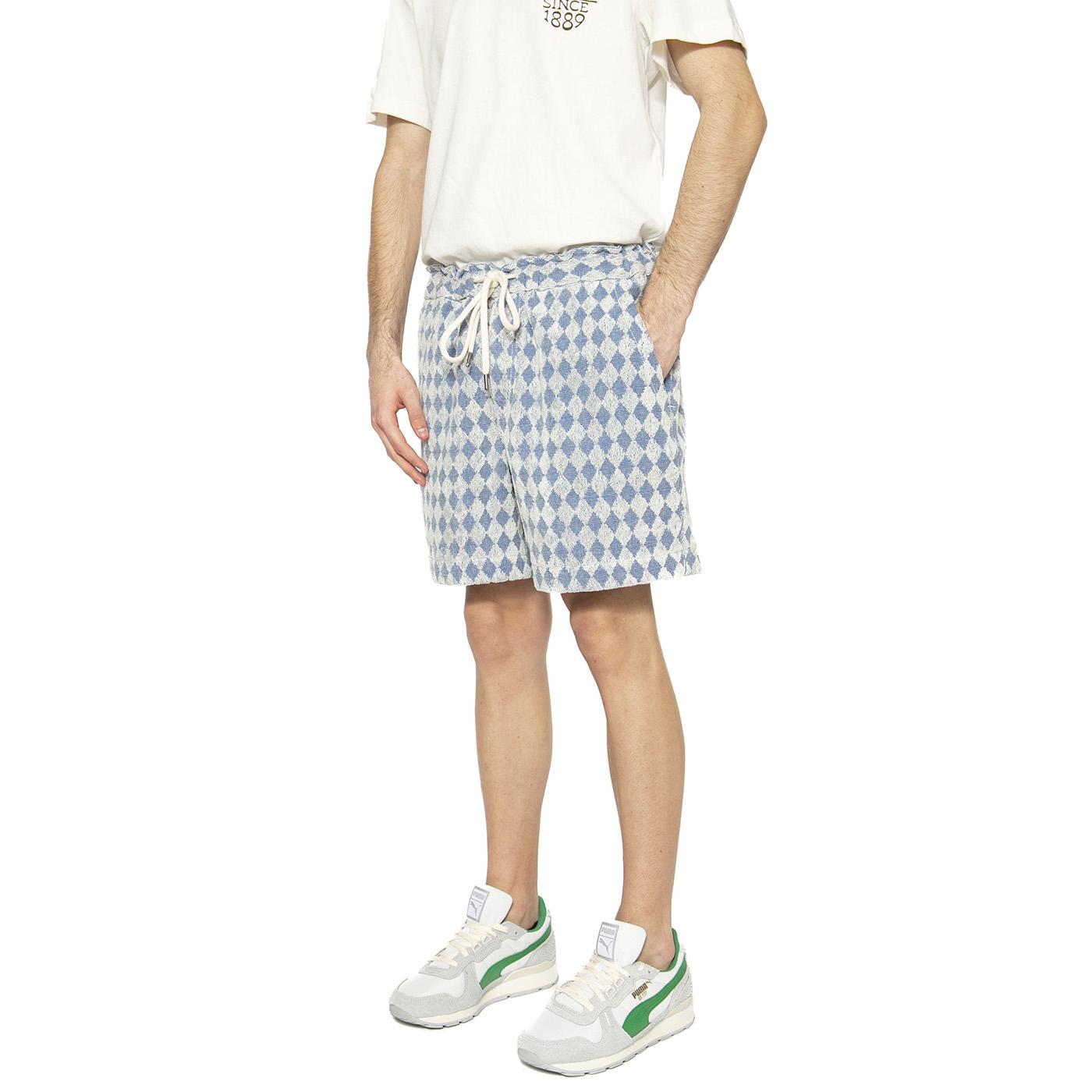 Navy Diamond Terry Shorts - Bermuda Uomo Multicolore 5003-22-5003-22  OAS 