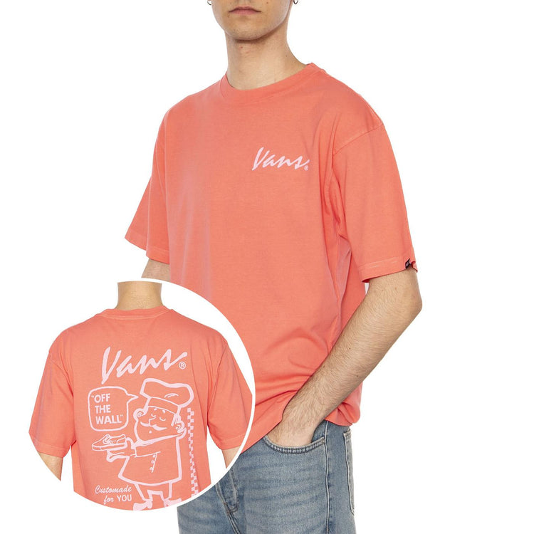 66 Baked In Loose SS Porcelain Rose - Maglietta Girocollo Uomo Rosa VN000NTSD6Z1  VANS 