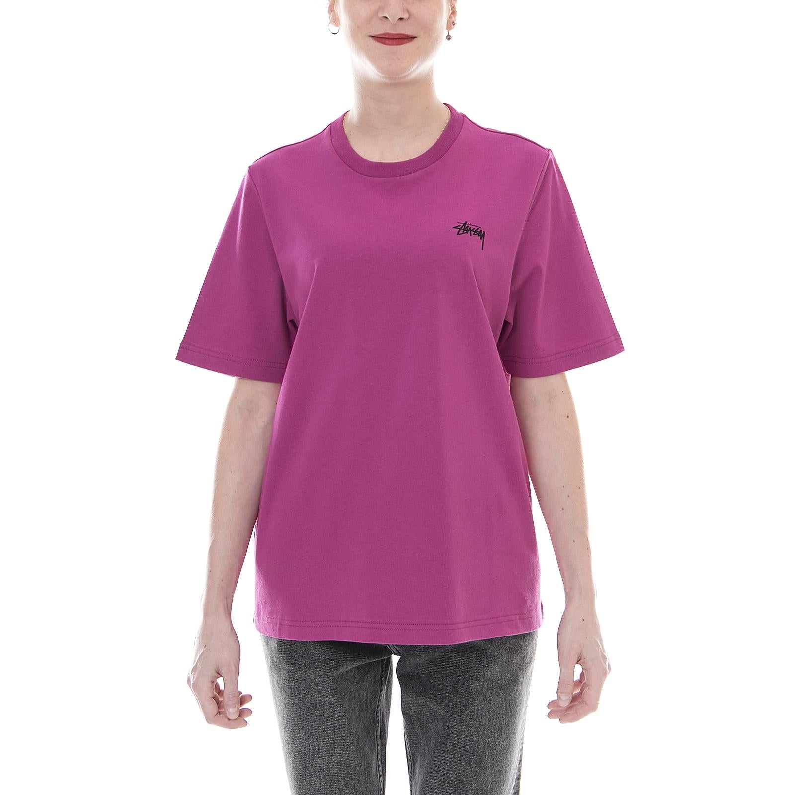 UNA OVERSIZED TEE FUCSHIA 214447-FUCS . STUSSY 